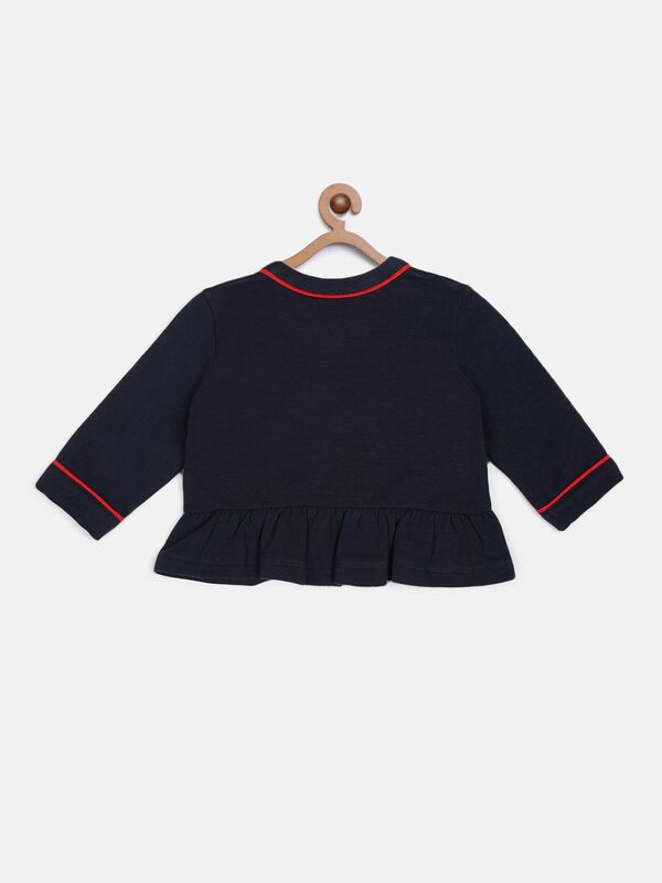 Navy Blue Fleece Cardigan image number 1
